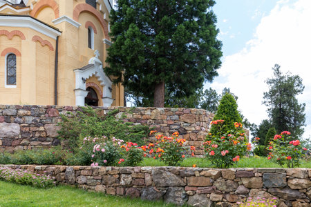 KREMIKOVTSI, SOFIA, BULGARIA - JUNE 6, 2020: Medieval Kremikovtsi Monastery  of Saint George, Sofia City Region,  Bulgariaのeditorial素材