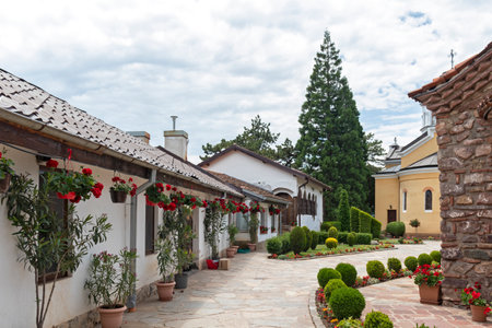 KREMIKOVTSI, SOFIA, BULGARIA - JUNE 6, 2020: Medieval Kremikovtsi Monastery  of Saint George, Sofia...