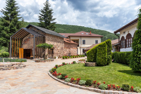 KREMIKOVTSI, SOFIA, BULGARIA - JUNE 6, 2020: Medieval Kremikovtsi Monastery  of Saint George, Sofia City Region,  Bulgariaのeditorial素材