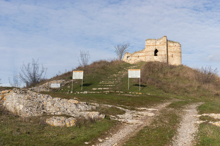 Ruins of medieval Bukelon Fortress near village of Matochina, Haskovo Region, Bulgariaのeditorial素材