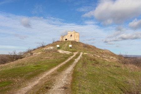 Ruins of medieval Bukelon Fortress near village of Matochina, Haskovo Region, Bulgariaのeditorial素材