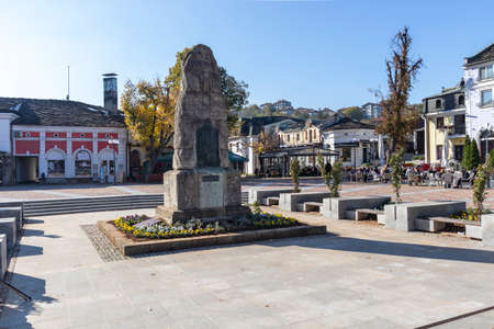 LOVECH, BULGARIA - NOVEMBER 8, 2020: Amazing Autumn view of center of town of Lovech, Bulgariaのeditorial素材