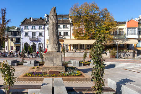 LOVECH, BULGARIA - NOVEMBER 8, 2020: Amazing Autumn view of center of town of Lovech, Bulgariaのeditorial素材