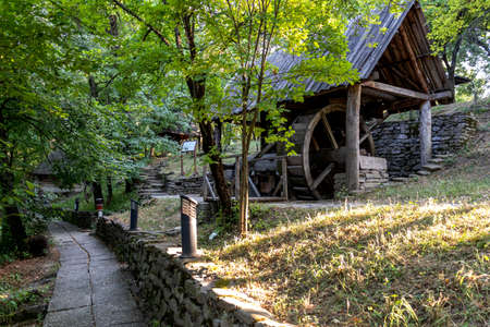 BUCHAREST, ROMANIA - AUGUST 17, 2021: Dimitrie Gusti National Village Museum in city of Bucharest, Romaniaのeditorial素材