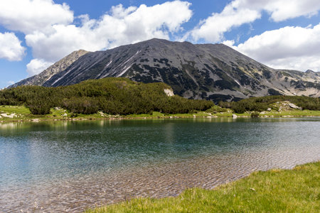 Amazing Summer landscape of Pirin Mountain near Muratovo lake, Bulgariaの写真素材