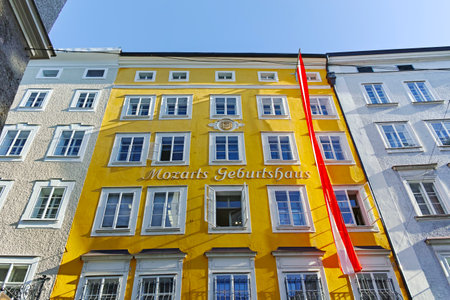 SALZBURG, AUSTRIA - JULY 3, 2022: Amazing view of Old town of Salzburg, Austriaのeditorial素材