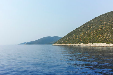 Amazing Panoramic view of coastline of Lefkada, Ionian Islands, Greece