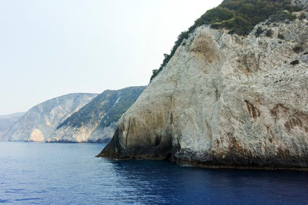 Amazing Panoramic view of coastline of Lefkada, Ionian Islands, Greece