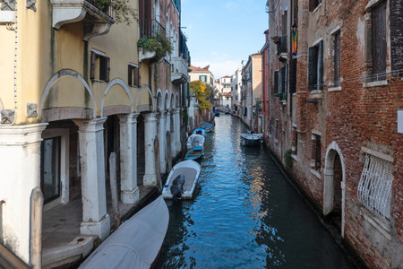 Panorama of The Old Town of city of Venice, Veneto Region, Italyの写真素材