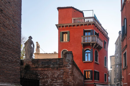 Panorama of The Old Town of city of Venice, Veneto Region, Italyの写真素材