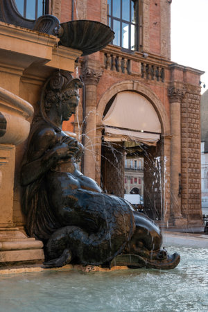 Panorama of The old town of Bologna, Emilia-Romagna, Italyの写真素材