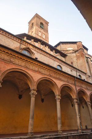 Panorama of The old town of Bologna, Emilia-Romagna, Italyの写真素材