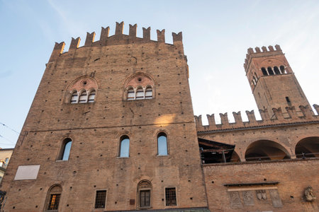 Panorama of The old town of Bologna, Emilia-Romagna, Italyの写真素材