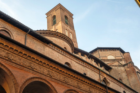 Panorama of The old town of Bologna, Emilia-Romagna, Italyの写真素材