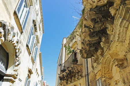 Amazing view of The Old town of  Lecce, Apulia Region, Italyの写真素材