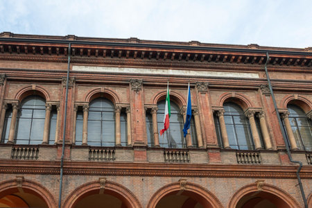 Panorama of The old town of Bologna, Emilia-Romagna, Italyの写真素材