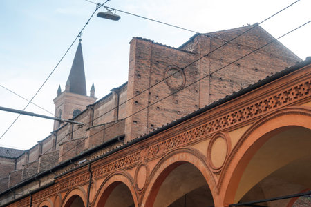 Panorama of The old town of Bologna, Emilia-Romagna, Italyの写真素材