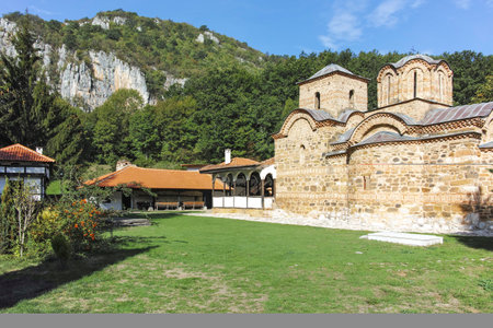 Amazing view of Medieval Poganovo Monastery of St. John Theologian, Serbia