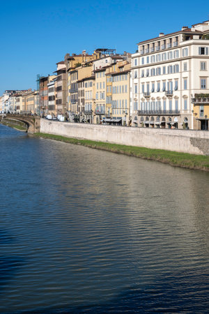 Panorama of The Old Town of city of Florence, Tuscany Region, Italyの写真素材