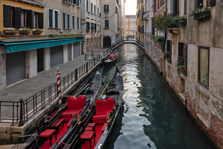 Panorama of The Old Town of city of Venice, Veneto Region, Italyの写真素材