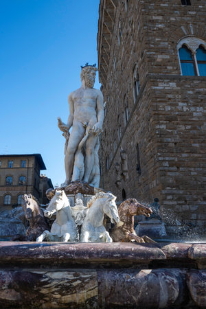 Panorama of The Old Town of city of Florence, Tuscany Region, Italyの写真素材