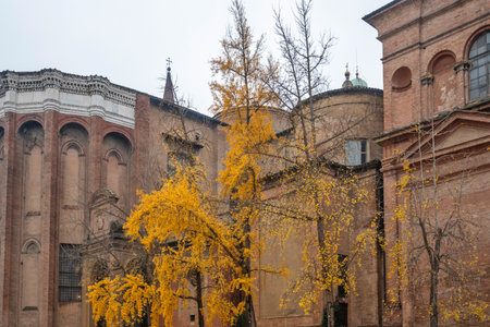 Panorama of The old town of Bologna, Emilia-Romagna, Italyの写真素材