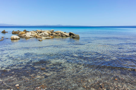 Panorama of the Historical town of Afytos, Kassandra, Chalkidiki, Central Macedonia, Greece