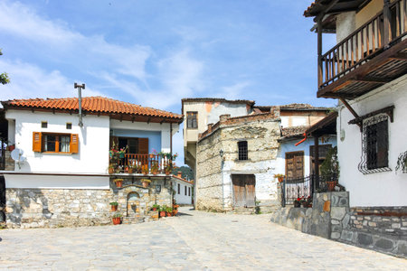 The historical Village of Ampelakia, Larissa, Thessaly, Greeceの写真素材