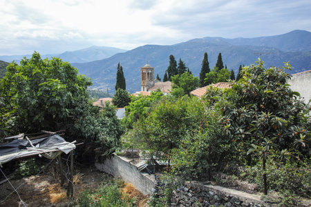 The historical Village of Ampelakia, Larissa, Thessaly, Greeceの写真素材