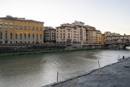 Panorama of The Old Town of city of Florence, Tuscany Region, Italyの写真素材