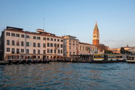 Panorama of The Old Town of city of Venice, Veneto Region, Italyの写真素材