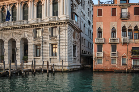 Panorama of The Old Town of city of Venice, Veneto Region, Italyの写真素材