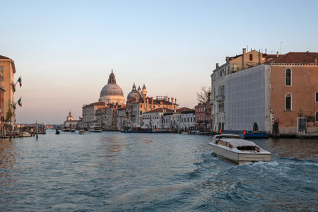 Panorama of The Old Town of city of Venice, Veneto Region, Italyの写真素材