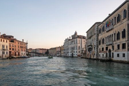 Panorama of The Old Town of city of Venice, Veneto Region, Italyの写真素材