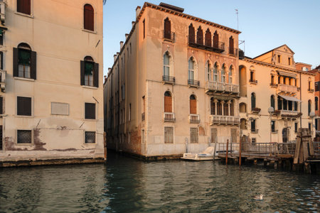 Panorama of The Old Town of city of Venice, Veneto Region, Italyの写真素材