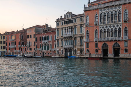 Panorama of The Old Town of city of Venice, Veneto Region, Italyの写真素材