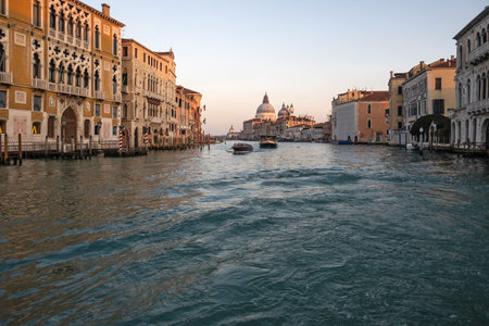 Panorama of The Old Town of city of Venice, Veneto Region, Italyの写真素材