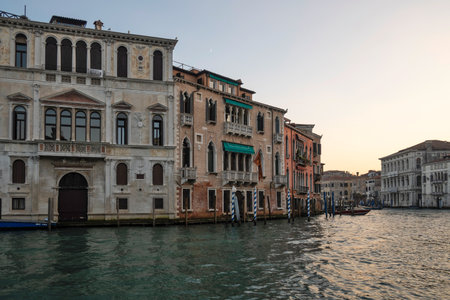 Panorama of The Old Town of city of Venice, Veneto Region, Italyの写真素材