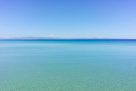Amazing view of Kassandra coastline near town of Kallithea, Chalkidiki, Central Macedonia, Greeceの写真素材
