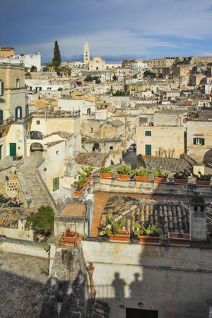 Amazing view of The Old town of Matera, Basilicata Region, Italy