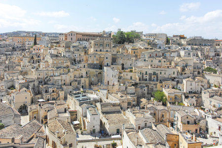Amazing view of The Old town of Matera, Basilicata Region, Italy