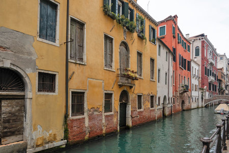 Panorama of The Old Town of city of Venice, Veneto Region, Italyの写真素材