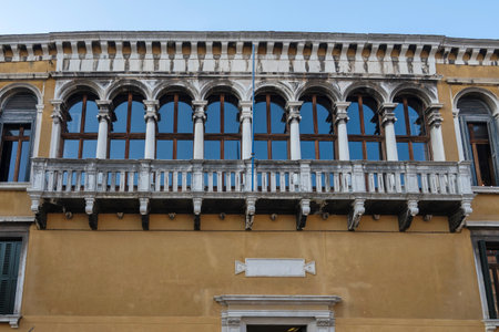Panorama of The Old Town of city of Venice, Veneto Region, Italyの写真素材