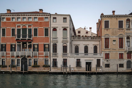Panorama of The Old Town of city of Venice, Veneto Region, Italyの写真素材