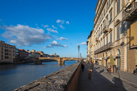 FLORENCE, ITALY - DECEMBER 05, 2024: Panorama of The Old Town of city of Florence, Tuscany Region, Italyの写真素材