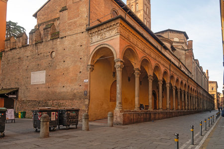 BOLOGNA, ITALY - DECEMBER 07, 2024: Panorama of The Old Town of city of Bologna, Emilia-Romagna Region, Italyのeditorial素材