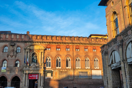 BOLOGNA, ITALY - DECEMBER 07, 2024: Panorama of The Old Town of city of Bologna, Emilia-Romagna Region, Italyのeditorial素材