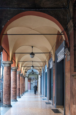 BOLOGNA, ITALY - DECEMBER 07, 2024: Panorama of The Old Town of city of Bologna, Emilia-Romagna Region, Italyのeditorial素材