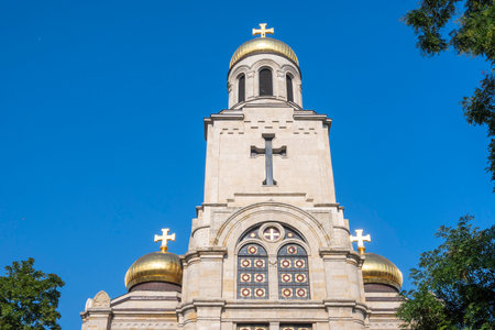 VARNA, BULGARIA - JULY 17, 2025: Summer Panorama of The center of City of Varna, Bulgariaのeditorial素材