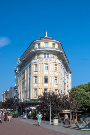 VARNA, BULGARIA - JULY 17, 2025: Summer Panorama of The center of City of Varna, Bulgariaのeditorial素材
